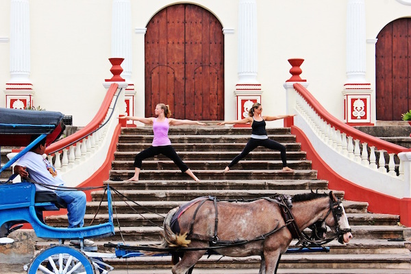 Two yogis at convento San Francisco