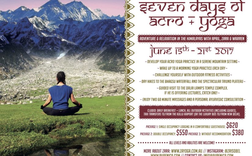 Acro Yoga Retreat with April & Warren in the Himalayas, 15-21 of June, 2017